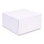 White One-Piece Non-Window Bakery Boxes, Standard, 8 x 8 x 4, White, Paper, 250/Bundle1