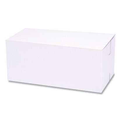 White One-Piece Non-Window Bakery Boxes, Standard, 9 x 5 x 4, White, Paper, 250/Bundle1