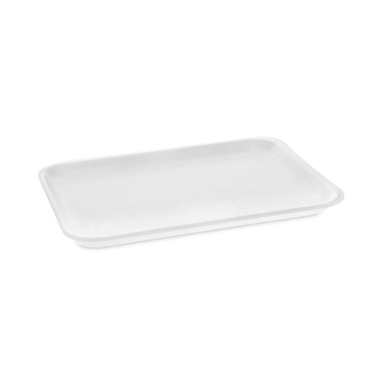 Meat Tray, #4 Shallow, 9.13 x 7.13 x 0.65, White, Foam, 500/Carton1