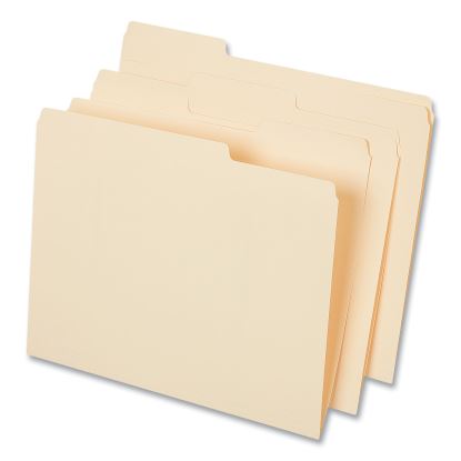 Top Tab File Folders, 1/3-Cut Tabs: Assorted, Letter Size, 0.75" Expansion, Manila, 50/Box1