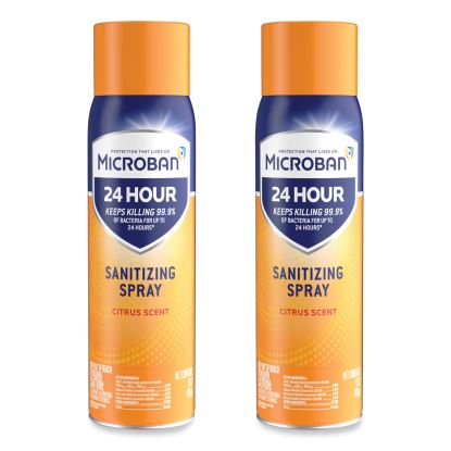 24-Hour Disinfecting Sanitizing Spray, Citrus Scent, 15 oz Aerosol Spray, 2/Pack1