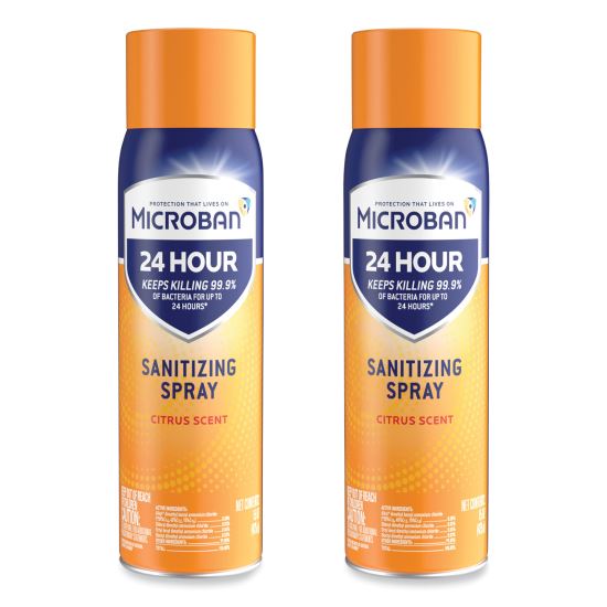 24-Hour Disinfecting Sanitizing Spray, Citrus Scent, 15 oz Aerosol Spray, 2/Pack1