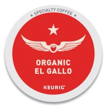 El Gallo Organic Coffee K-Cups, Light Roast, 20/Box1