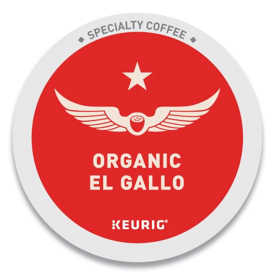 El Gallo Organic Coffee K-Cups, Light Roast, 20/Box1