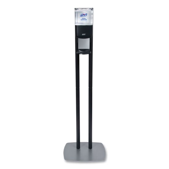 ES8 Hand Sanitizer Floor Stand with Dispenser, 1,200 mL, 13.5 x 5 x 28.5, Graphite/Silver1