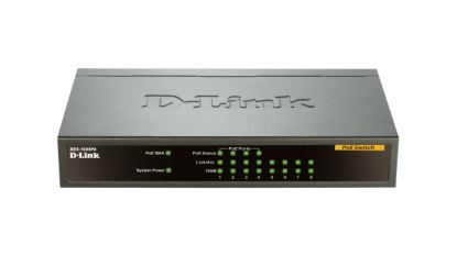 D-Link DES-1008PA network switch Unmanaged Fast Ethernet (10/100) Power over Ethernet (PoE) Black1