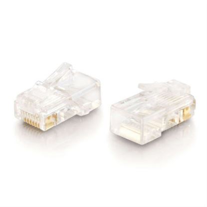 C2G RJ45 Cat5 8x8 Modular Plug for Solid Flat Cable wire connector RJ-45 Transparent1