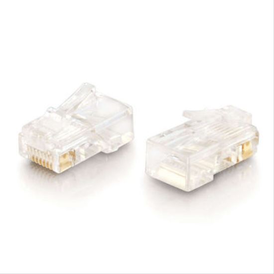 C2G RJ45 Cat5 8x8 Modular Plug for Solid Flat Cable wire connector RJ-45 Transparent1