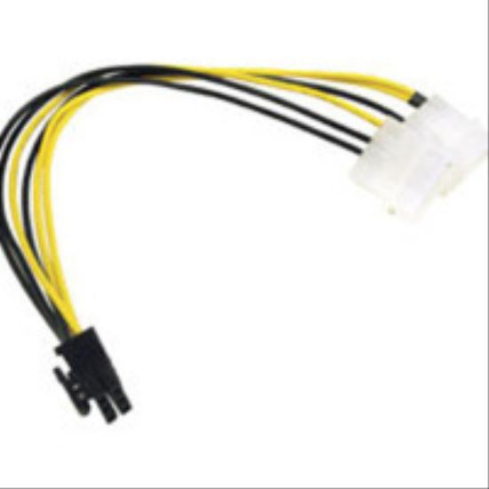 C2G 10in 6-Pin PCI Express to (2) 4-pin Molex Power Adapter Cable Multicolor 9.84" (0.25 m)1