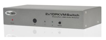 Gefen 2x1DPKVM KVM switch Rack mounting Gray1