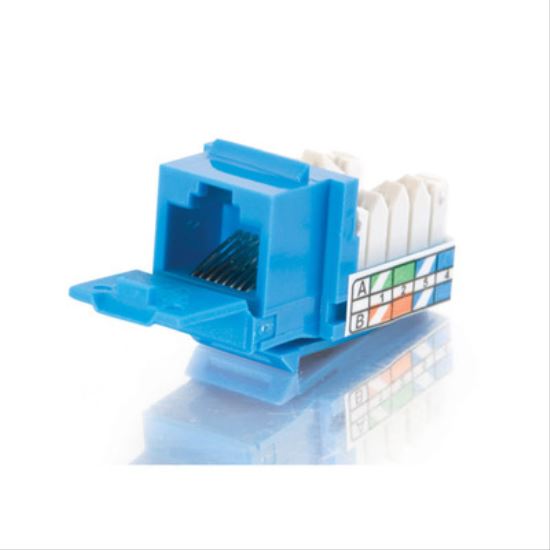 C2G 90° Cat5E RJ45 UTP Keystone Jack - Blue1