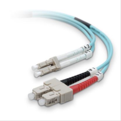Belkin LC/SC 50/125µm 10Gb 10m fiber optic cable 393.7" (10 m) OM3 Blue1