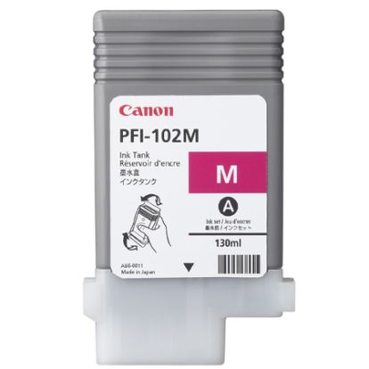 CANON PFI 102M MAGENTA INK CARTRIDGE 130ML FOR USE IN IMAGEPROGRAF IPF500 IPF5101