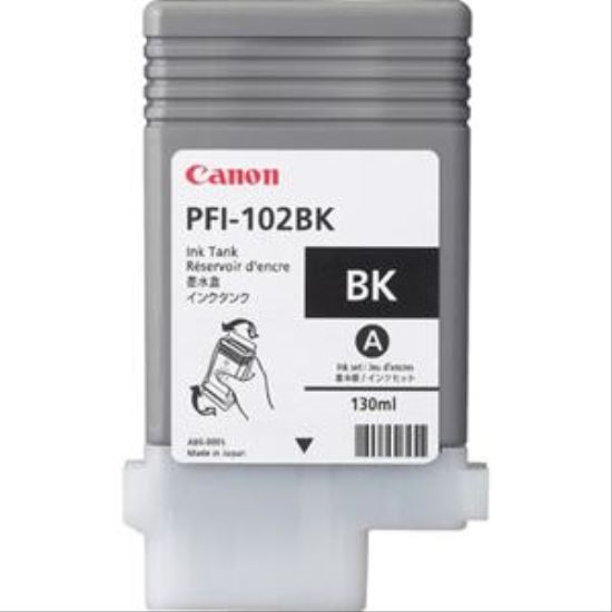 CANON PFI 102BK BLACK INK CARTRIDGE 130ML FOR USE IN IMAGEPROGRAF IPF500 IPF5101