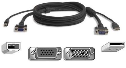 Belkin Cable Kit KVM OmniView USB Serie Pro Plus KVM cable Black 180" (4.57 m)1