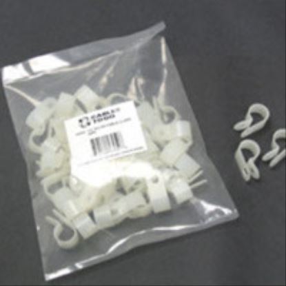 C2G 0.5in Nylon 50pk cable clamp White 50 pc(s)1