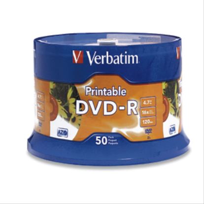 Verbatim 16x DVD-R Media - 4.7GB - Ink Jet Printable 50 pc(s)1