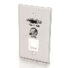 C2G Single Gang HD15 + 3.5mm + (1) Keystone Wall Plate1