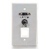 C2G Single Gang HD15 + 3.5mm + (1) Keystone Wall Plate2