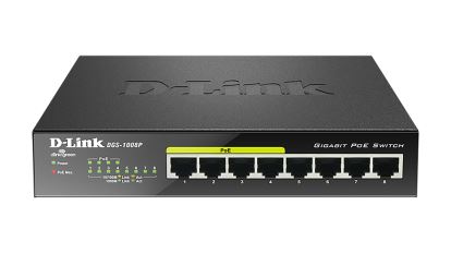 D-Link DGS-1008P network switch Unmanaged Gigabit Ethernet (10/100/1000) Power over Ethernet (PoE) Black1