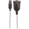 Manhattan 205153 serial cable Black, Transparent 17.7" (0.45 m) USB A Serial/COM/RS232/DB93