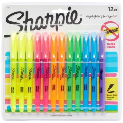 Sharpie 27145 permanent marker Chisel tip Blue, Green, Orange, Pink, Purple, Yellow 12 pc(s)1