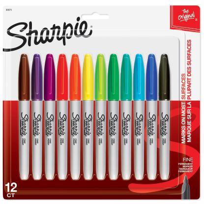 Sharpie 30075PP permanent marker Fine tip Assorted colors 12 pc(s)1