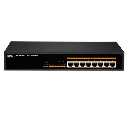 SMC SMCFS801P network switch Fast Ethernet (10/100) Power over Ethernet (PoE) Black1