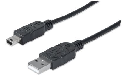 Manhattan 333375 USB cable 70.9" (1.8 m) USB 2.0 USB A Mini-USB B Black1
