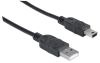 Manhattan 333375 USB cable 70.9" (1.8 m) USB 2.0 USB A Mini-USB B Black2