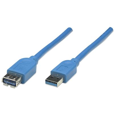 Manhattan 322379 USB cable 78.7" (2 m) USB 3.2 Gen 1 (3.1 Gen 1) USB A Blue1