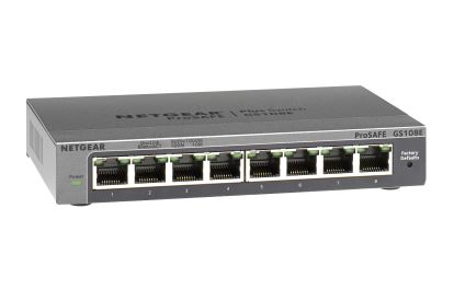 NETGEAR GS108E Managed Gigabit Ethernet (10/100/1000) Black1