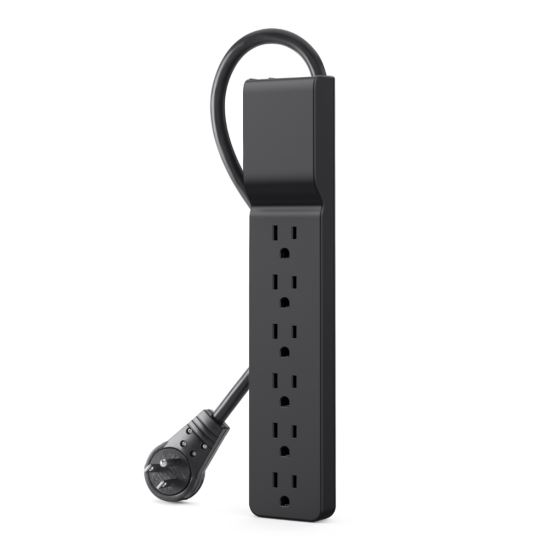 Belkin BSE600-06BLK-WM surge protector Black 6 AC outlet(s) 120 V 70.9" (1.8 m)1