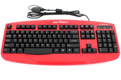 Seal Shield Silver Storm keyboard USB QWERTY US English Black, Red1