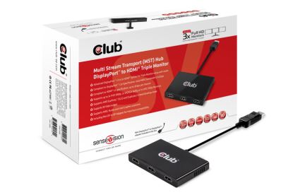 CLUB3D SenseVision MST Hub DP1.2 to HDMI™ Triple Monitor1
