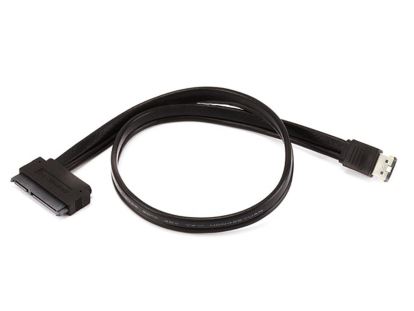 Monoprice 8492 SATA cable 19.7" (0.5 m) eSATAp SATA 22-pin Black1