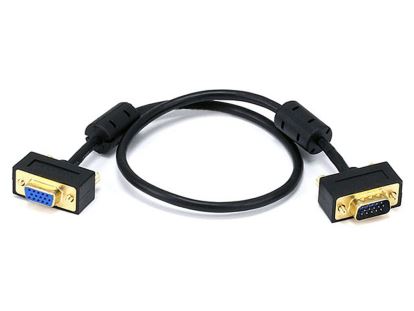 Monoprice VGA/VGA, M/F, 0.4572 m VGA cable 18" (0.457 m) VGA (D-Sub) Black1