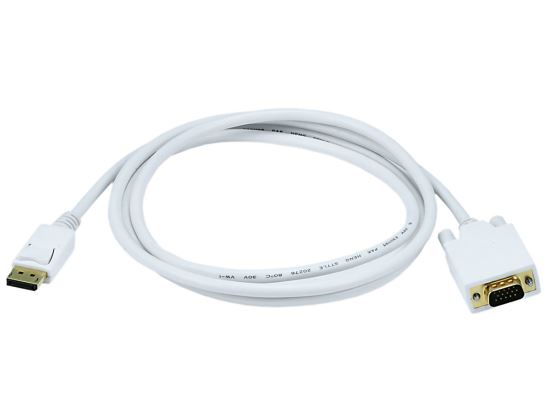 Monoprice DisplayPort/VGA, M/M, 1.8288 m 72" (1.83 m) VGA (D-Sub) White1