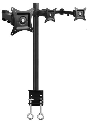 ARTICULATING TRIPLE MONITOR DESK MOUNT -INDEPENDENTLY TILT, SWIVEL, ROTATE THREE1