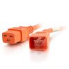 C2G 6ft, IEC320C20/IEC320C19 Orange 70.9" (1.8 m) C20 coupler C19 coupler1