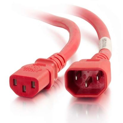 C2G 17475 power cable Red 11.8" (0.3 m) C14 coupler C13 coupler1