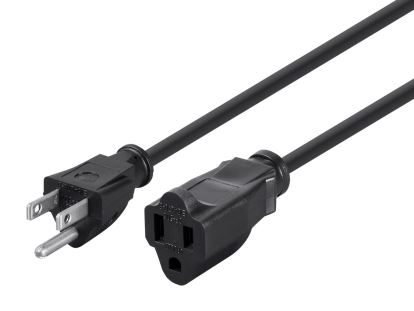 Monoprice 5298 power cable Black 11.8" (0.3 m) NEMA 5-15P NEMA 5-15R1