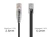 Monoprice 20ft. SlimRun Cat6 UTP networking cable Black 240" (6.1 m) U/UTP (UTP)3