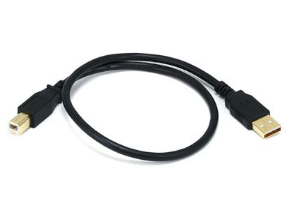 Monoprice USB 2.0, M/M, 0.4572m USB cable 18" (0.457 m) USB A USB B Black1