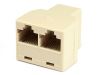 Monoprice 7294 cable gender changer Rj-45 2x Rj-45 Cream1