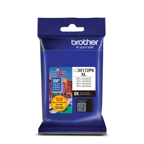 BROTHER GENUINE HIGH YIELD XL BLACK INK CARTRIDGE-2 PACK1