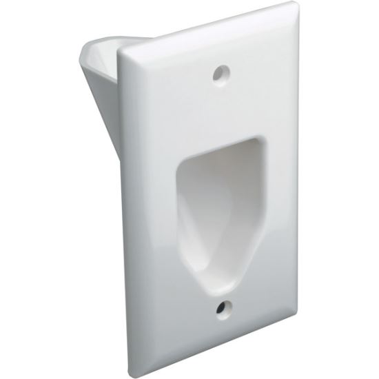 LOW VOLTAGE CABLE WALL PLATE - WHITE1