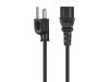 Monoprice 5277 power cable Black 11.8" (0.3 m) NEMA 5-15P C13 coupler2