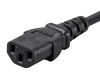 Monoprice 5277 power cable Black 11.8" (0.3 m) NEMA 5-15P C13 coupler4