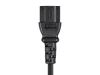 Monoprice 5277 power cable Black 11.8" (0.3 m) NEMA 5-15P C13 coupler6